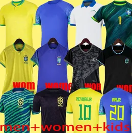 2022 2023 BrazilS Fußballtrikot MARCELO PELE PAQUETA NERES COUTINHO FIRMINO JESUS VINI JR 22 23 BrasilS Ronaldos Ronaldinhos Fußballtrikot Kinderset Männer Frauen