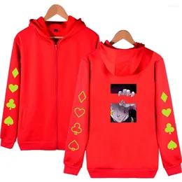 Herrtröjor x Hisoka dragkedja hoodie tröja män/kvinnor sportkläder höst vinter hoody anime casual hooded kpop 2022