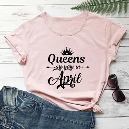 Born In April Womens T-shirt T Shirts Birthday Shirt Arrival Casual Funny Party