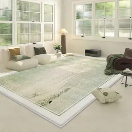 Dywany duszpasterski zielony dekoracja salonu duża obszar pluszowy dywan proste dywany do sypialni szalowej salonu domowy puszysty miękki mata