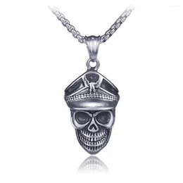 Anhänger Halsketten Vintage Hip Hop Edelstahl Schmuck 2022 Punk Gothic Schädel Halskette Männer Frauen Cadena Hombre Lange Box Kette Bijoux