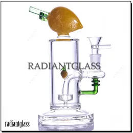 Hookahs Mini Glass Bong 7.87 tum fruktbongar 5 mm tjockt rökvattenrör med 14 mm glasskål