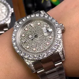 2023 relógios de pulso masculino automático mecânico luxo relógio vida à prova dwaterproof água manchas aço pulseira 40mm moldura diamante fashio