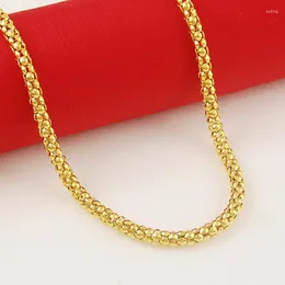 Cadeias que vendem colar clássico 24K Gold 62cm Link Chain Excelente presente para homens festival de festa JP074