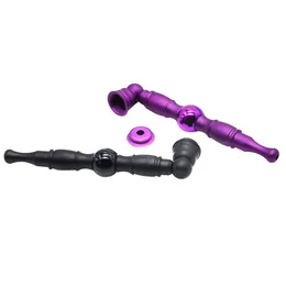 Accessorio per il fumo Olio Burner Pipa tubo di metallo Forma di bambù Colore opaco Rimovibile Rimovibile Bong DAB RIGA