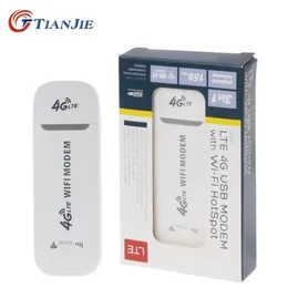 Roteadores tianjie 3g 4g GSM UMTS LTE USB WIFI Modem Dongle Car Router RethAter com slot de cartão SIM 221103