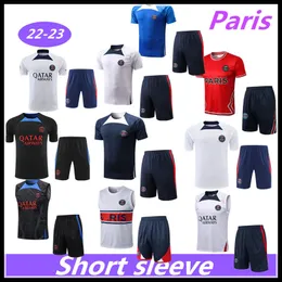 22/23 NEW Soccer Sets Sportswear men training suit Short sleeved suit Football Jersey kit uniform chandal adult sweatshirt Sweater psgs 2022-2023