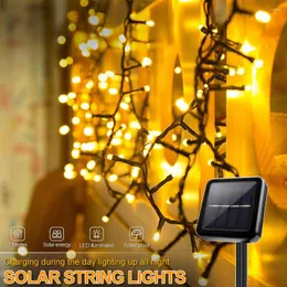 Strings OSIDEN LED Solar String Light Waterproof 8Mode 12/22M Fairy Lamp Garland For Outdoor Garden Wedding Christmas Holiday Decoration