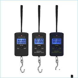 Household Scales 40Kg Digital Scales Led Display Hanging Hook Lage Fishing Weight Scale Household Fashion Portable Electronic Tta198 Dhqgy