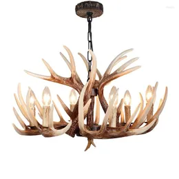 Lampadari E14 Lampadario Antler Retro Pendenti Light America Loft Coffee Bar Tavolo da pranzo Ristorante El Lobby Store Illuminazione a sospensione