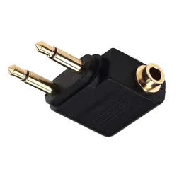 3.5mm Jack Audio Headphone Connectors Converter Adapter For Airline Airplane Earphone Headset Travel Connector Plug Adaptor