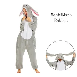 Kleidung Sets Mädchen Jungen Winter Kaninchen Pyjamas Einhorn Cartoon Anime Tier Onesies Kinder Nachtwäsche Flanell Overalls Kinder Onesie 221103