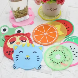 Animal PVC Rubber Coaster Mats Durable Non-Slip Hot Resistant Pads Protect Furniture from Damage