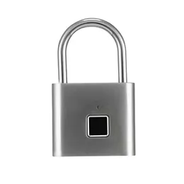 O10キーレスUSB充電式ドアロックフィンガープリントスマートパドロッククイック解除亜鉛合金金属IP65防水ドア荷物ケースロック244Y