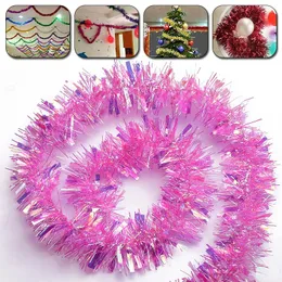 Christmas Decorations 2M 5cm/7cm/9cm Decoration Tassel Paper Ribbon Garland Tree Ornaments Cane Tinsel Xmas Party Supplies