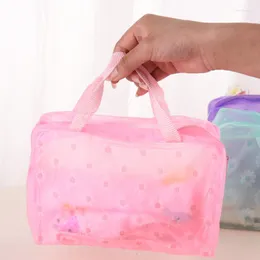 Storage Bags Portable Travel Wash Bag Creative Translucent Waterproof Cosmetic Bathroom Toothbrush Pouch Organizer