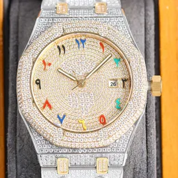 2023wristwatches 다이아몬드 시계 40mm 자동 기계 남성 남성 손목 시계 스테인 스틸 패션 손목 시계 mo를위한 시계