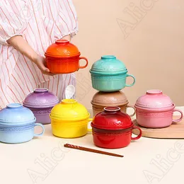 Миски французское градиент цвет керамическая лапша набор чаши для творческого письма облегчения.