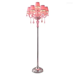 Floor Lamps 160CM Modern Led Crystal Lamp Project Pink Candelabro Party Candlestick Dining Room Office Study Light