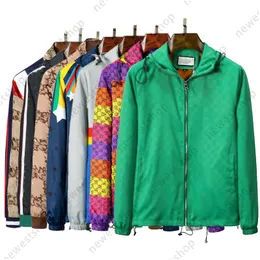 Jaquetas de designer masculino Autumn capuz Zippe O outwear, preto verde c￡qui c￡qui