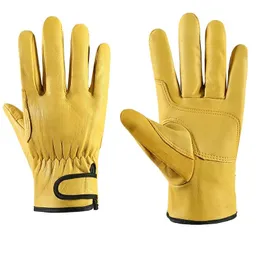 Sports Gloves Work Leather ers Welding Safety Protection Garden Motorcycle Driver Wear-resistant Average Code 221102