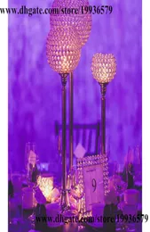10 PCSLOT EUROPE BEADED REAL Crystal Crystals Candle Holder Goblet27quot Gold6237555