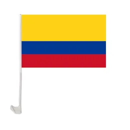 Colombia bilflagga fabriksf￶rs￶rjning 30x45 cm polyester uv skydd f￶nster klipp lastbil dekoration banner med flaggst￥ng f￶r bildekor