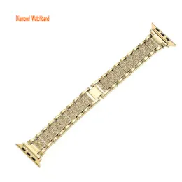 Luxury Diamind Watch Band Cinturini da donna compatibili con Apple Watch 41mm 45mm 42mm 44mm 40mm 38mm Cinturino in acciaio inossidabile in metallo adatto per iWatch 8/7/6/5/4/3/2/1/SE