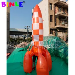 패션 공간 테마 야외 장식용 송풍기가있는 풍선 로켓 모델
