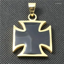 Pendant Necklaces Top Quality Cross 316L Stainless Steel Cool Black Golden Jesus
