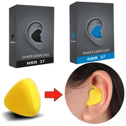 1 par de tapones de diseño de orejas de diseño Plausos para el oído insonorizado para reducción Capa de oreja para dormir suave y cómoda