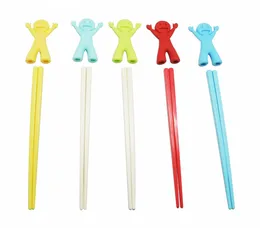 1000pairs Children's Plastic Chopsticks Children Learning Helper Training Learning Happy Plastic Toy Chopstick Fun Baby Infant Beginner DH53