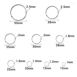 Portachiavi 5-30pcs 12-50mm Portachiavi in acciaio inossidabile Portachiavi tondo Portachiavi diviso Portachiavi per connettori a doppio anello