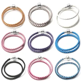 Charm Bracelets Seialoy Woven Leather for women 남자 남성 도금 버클 두피 액세서리 원본 브랜드 팔찌 팔찌 선물 드롭 다이빙 smtuy