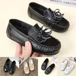 Flat Shoes Children's Genuine Leather Luxury Kids Loafers Baby Boys Girls Moccasins Soft Flats Casual Boat Wedding Autumn