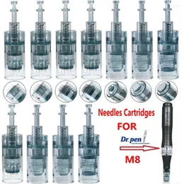 Tattoo Needles 10/50pcs Dr. Pen M8 Microneedling Cartridge 11 Pin 16 24 36 42 Pins Round Nano 3D 5D Replacement