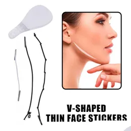 Yüz Bakım Cihazları Görünmez İnce Yüz Çıkartmaları Vshape Yüz Hattı Sarkma Skin Yüzü Kaldırma hızlı çene yapıştırıcı bant 40pcs/set damla de dhkji