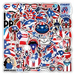 50st Cartoon Puerto Rico National Flag Stickers Graffiti Kids Toy Skateboard Car Motorcykel Cykelklistermärke Dekaler Partise