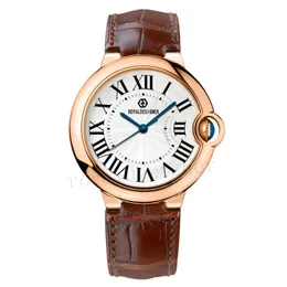 Domen's Watch Quartz Movement Diamond Watch Orologio Cinta di pelle di polpaccio adatto per un appuntamento da regalo