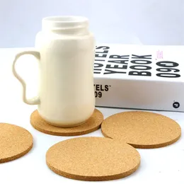 飲み物のコルクコースターマット吸収性吸収性耐火性の木製コルクメガネカップマグカッププレースマット