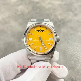 KRF Watch Unisex Luminous 36mm 126000 Turquoise Yellow Dial CAL.3230 Automatic Mechanical 904L Eta Women's Watch Mens Midsize Ladies Watches Wristwatches
