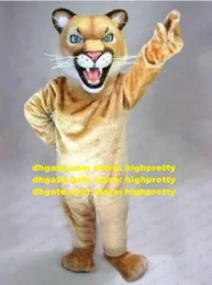 Brown Cougar Leopard Panther Pard Mascot Costume Adulto Caracteres de Cartoon de Pintura Costumes ZZ7711