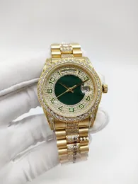 Diamant-Damen-Armbanduhr, goldenes Edelstahlarmband, 40 mm, automatisches mechanisches Uhrwerk, Herrenuhren, Liebhaber-Paare, Designer-Mode-Herrenuhr, Damen-Armbanduhr
