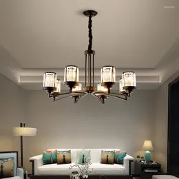 Żyrandole kryształowe lampy wiszące do hali foyer wystrój rustykalny przemysłowy żelazny sufit czarny salon do sypialni kuchnia jadalna