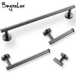 Towel Racks Bagnolux Stainless Steel Gun Gray Black Polished Chrome Brushed Gold Hanger Hook Bar Paper Holder Bathroom Accessories 221102