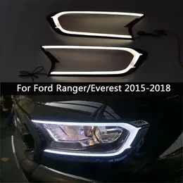 Światło w ciągu dnia Auto częściowe oświetlenie przednie dla Ford Ranger/Everest LED samochodów mgły mgły mgły skrętu Wskaźnik sygnału skrętu