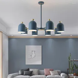 Kronleuchter Moderne Wohnzimmer Decke Kronleuchter Schlafzimmer Lampe Studie LED Küche Schmiedeeisen Macaron Beleuchtung