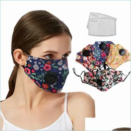Máscaras de diseñador Fashion Cotton Face Mask Mask Masks reutilizable con 2 piezas PM2 5 Filtro de carbono activado para mujeres S DH3A0