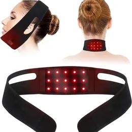 Yüz Bakım Cihazları Kırmızı Işık Terapisi Kızılötesi Terapi Kemer Çene Giyilebilir Lazer Lipo Ağrısı Boyun için 221104