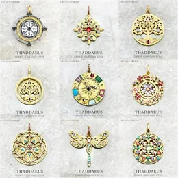 Collares colgantes Amuleto mágico símbolo de suerte elemento mariposa Naturaleza Dragonfly Cross Jewellry 925 Sterling Silver Regalo para hombres Mujeres 221104